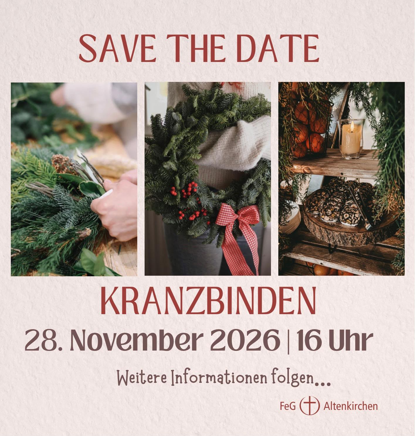 SAVE THE DATE | Kranzbinden
